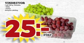 Din Mat Vindruvor erbjuda