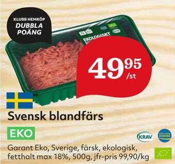 Hemköp Svensk blandfärs erbjuda