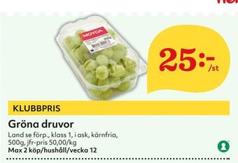 Hemköp Gröna druvor erbjuda