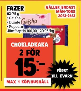 MatArket Chokladkaka erbjuda