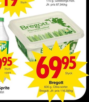 Matöppet Bregott erbjuda