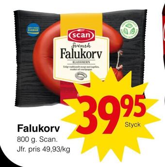 Matöppet Falukorv erbjuda