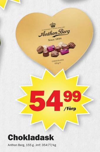 Pekås Chokladask erbjuda