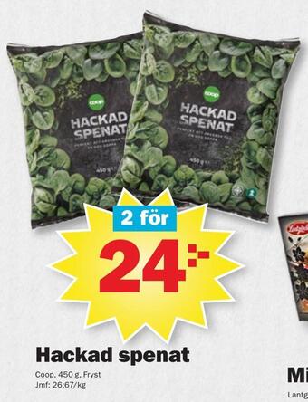 Pekås Hackad spenat erbjuda