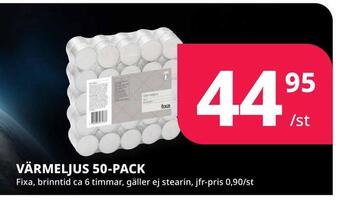 Tempo Värmeljus 50-pack erbjuda