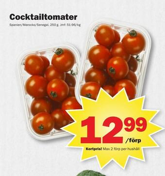 Pekås Cocktailtomater erbjuda