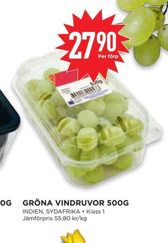 Willys Hemma Gröna vindruvor 500g erbjuda