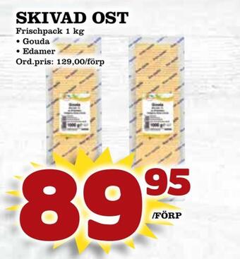 Supergrossen Skivad ost erbjuda
