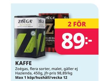 Tempo Kaffe erbjuda