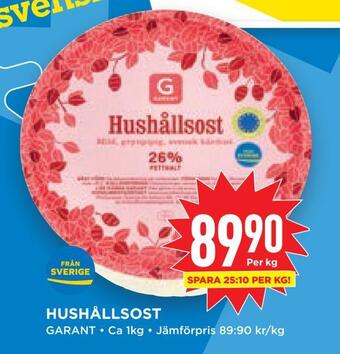 Willys Hemma Hushållsost erbjuda
