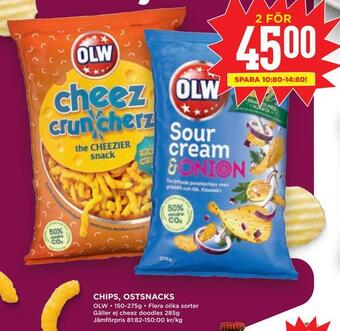 Willys Hemma Chips, ostsnacks erbjuda
