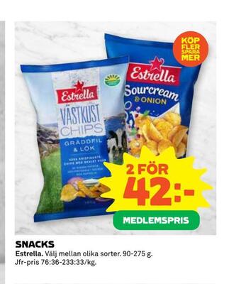 Coop Extra Snacks erbjuda