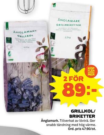 Coop Forum Grillkol/ briketter erbjuda
