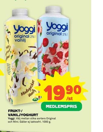 Stora Coop Frukt-/ vaniljyoghurt erbjuda