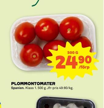 Stora Coop Plommontomater erbjuda