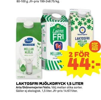 Stora Coop Laktosfri mjölkdryck 1,5 liter erbjuda