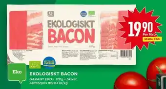 Willys Ekologiskt bacon erbjuda