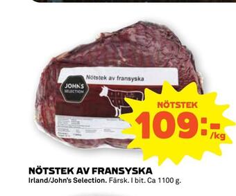 Stora Coop Nötstek av fransyska erbjuda
