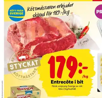 City Gross Svenskt smör entrecôte erbjuda