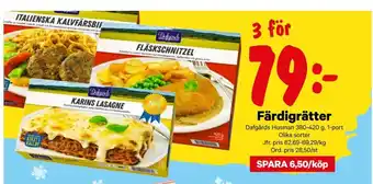 City Gross Dafgårds färdigrätter erbjuda
