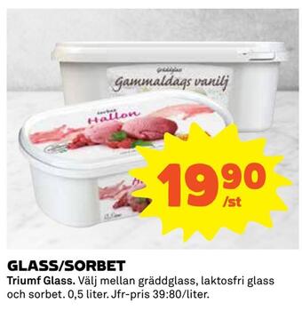 Coop Glass/sorbet erbjuda