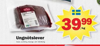 Pekås Scan ungnötslever erbjuda