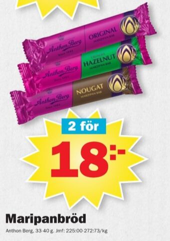 Pekås Anthon berg marsipanbröd erbjuda