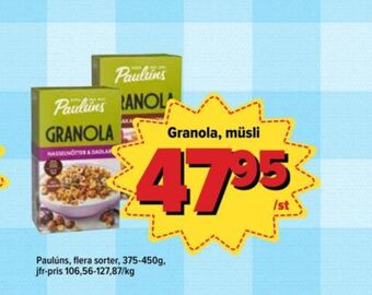 Östenssons Paulùns granola erbjuda