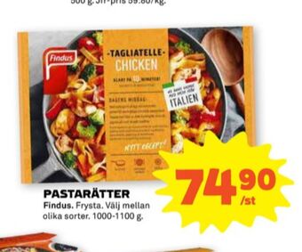 Stora Coop Findus pastarätter erbjuda