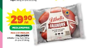 Stora Coop Lithells falukorv erbjuda