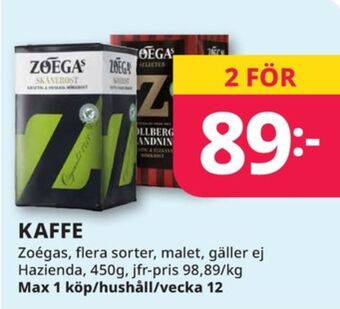 Tempo Skånerost kaffe malet erbjuda