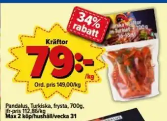 Östenssons Pandalus Kräftor 700g erbjuda