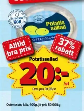 Östenssons Östenssons kök Potatissallad 400g erbjuda