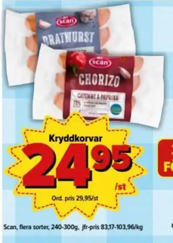 Östenssons Scan Kryddkorvar 240-300g erbjuda