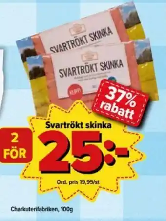 Östenssons Charkuterifabriken Svartrökt skinka 100g erbjuda