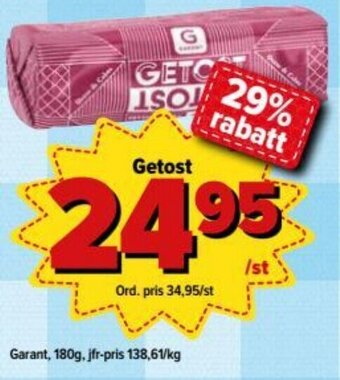 Östenssons Garant Getost 180g erbjuda