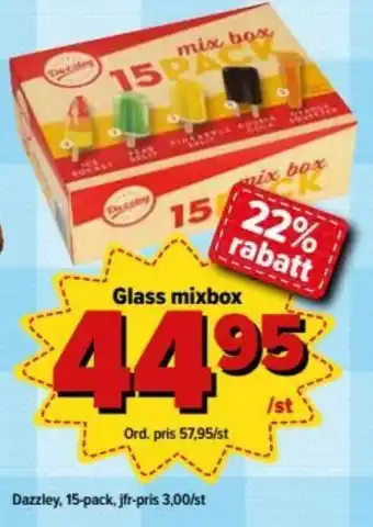 Östenssons Dazzley Glass mixbox 15-pack erbjuda