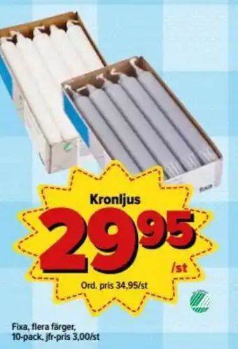 Östenssons Fixa Kronljus 10-pack erbjuda