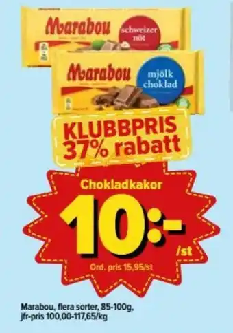 Östenssons Marabou Chokladkakor 85-100g erbjuda