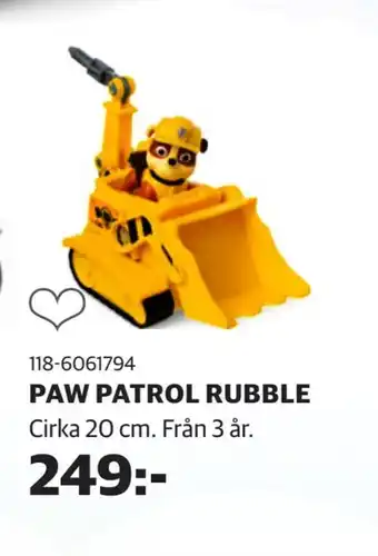 Lekia Paw patrol rubble erbjuda