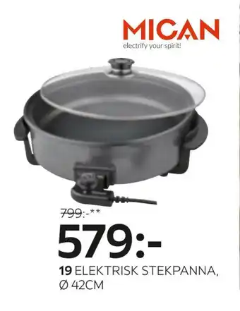 XXXLutz Elektrisk stekpanna, ø 42cm erbjuda