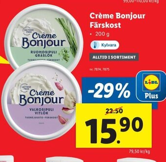 Lidl Crème Bonjour Färskost erbjuda