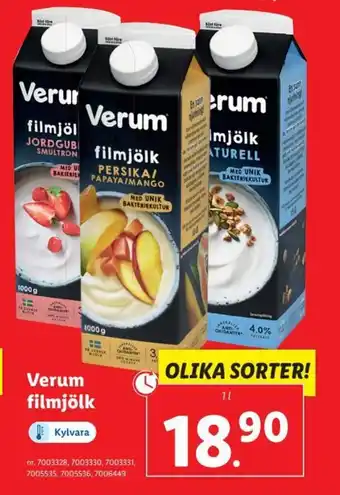 Lidl Verum Filmjölk erbjuda