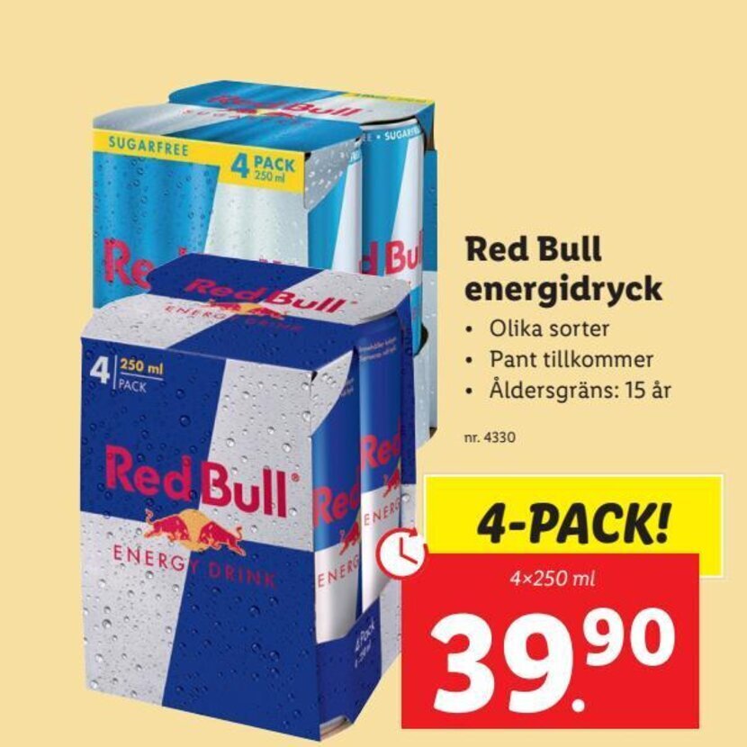 Red Bull Energidryck erbjudande hos Lidl