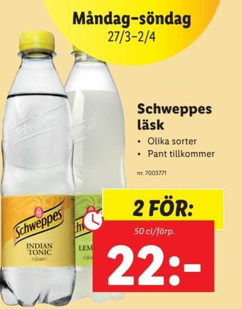 Lidl Schweppes Läsk erbjuda