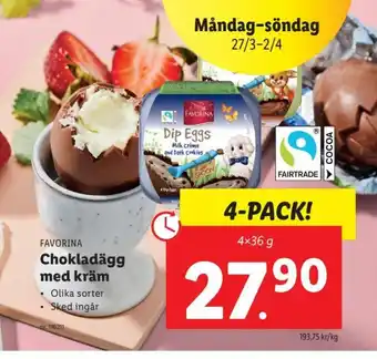 Favorina Chokladägg med Kräm