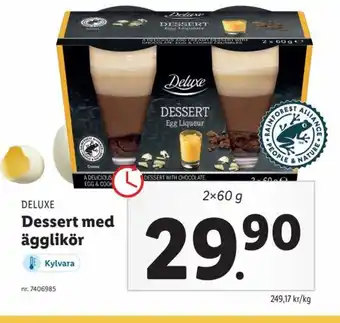 Lidl Deluxe Dessert med Ägglikör erbjuda