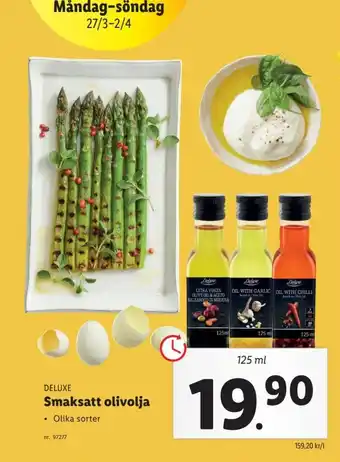 Lidl Deluxe Smaksatt Olivolja erbjuda
