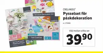 Lidl Crelando Pysselset För Påskedekoration erbjuda