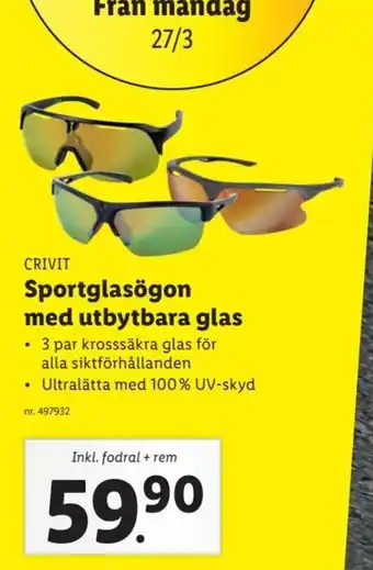 Lidl Crivit Sportglasögon Med Utbytbara Glas erbjuda